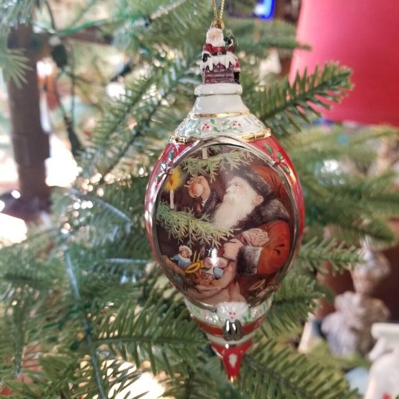 VNTG 2000 Bradford Exchange Santa Millennial Porcelain Ornaments Collection #2 - Picture 8 of 10
